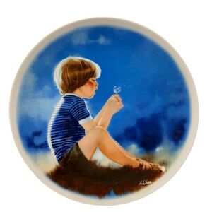 Viletta Donald Zolan Erik and Dandelion Collector Plate 1978 First Issue 8.5"